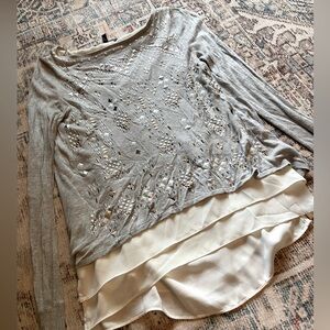 White House Black Market sequin sweater, XS